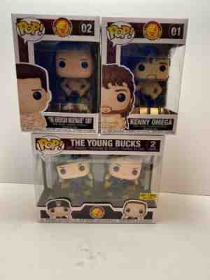 NEW Funko Pop! Cody Rhodes Kenny Omega Young Bucks Hot Topic NJPW AEW