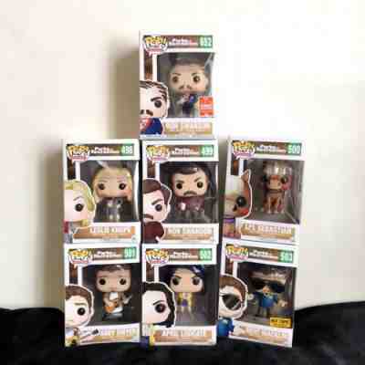 Parks And Recreation Funko Pop Lot Rare Leslie Knope Ron Swanson Bert Macklin