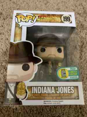 INDIANA JONES FUNKO POP SAN DIEGO COMIC CON EXCLUSIVE SDCC WITH GOLD IDOL RARE