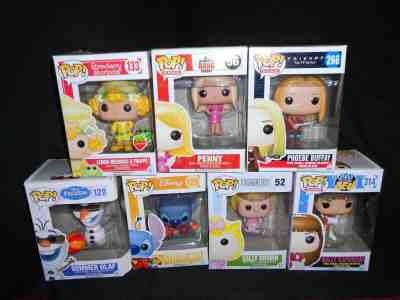 FUNKO POP LOT PENNY 56, PHOEBE 266, STITCH 626, SALLY 52, LEMON 133, KELLY 314 