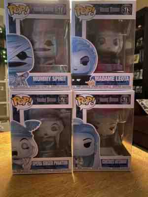 Funko Pop Haunted Mansion Set 575, 576, 577, 578 Madame, Opera, Mummy, Constance