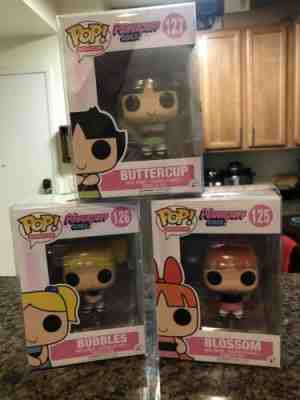 Funko Pop Cartoon Network POWERPUFF GIRLS 3 BUBBLES, BLOSSOM, BUTTERCUP!