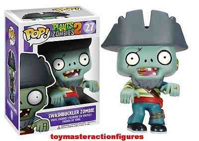 FUNKO POP 2013 PLANTS vs ZOMBIES 2 SWASHBUCKLER ZOMBIE #27 Vinyl Figure In Stock