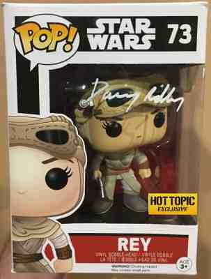 Daisy Ridley Signed Autographed Star Wars Rey Funko Pop COA.