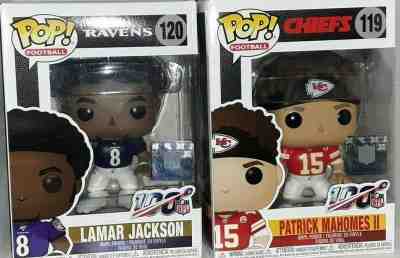 FUNKO POP! Lamar Jackson Ravens / Patrick Mahomes Chiefs - BRAND NEW????????