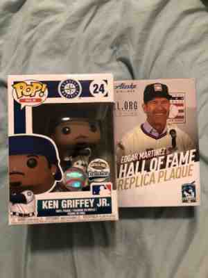 Ken Griffey Jr Funko Pop New Seattle Mariners Exclusive Plus Edgar HOF Plaque