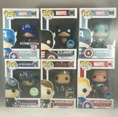 Funko POP! Captain America Unmasked Metallic, First Avenger, Photon Shield 75th 