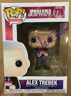 Alex Trebek Signed Autographed Jeopardy Funko Pop COA.