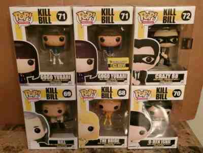 Funko Pop! Kill Bill Entire Set Original  5 + Bloody GoGo Exclusive Mint!!