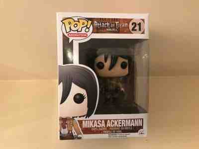 FUNKO POP FIGURE VINYL ATTACK ON TITAN  MIKASA  ACKERMANN 21 BRAND NEW 