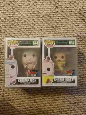 NYCC 2019 Exclusive Funko Pop! Shrimp Rick And Shrimp Morty w/protectors