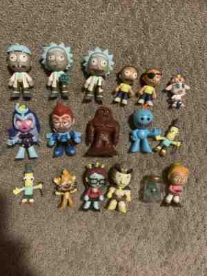 Funko Mini Rick And Morty Mystery Mini Lot 17 Total With 7 Exclusives.