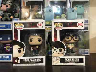 Funko POP #540 Richie Tozier & 541 Eddie Kaspbrak IT Vaulted Retired Losers Club