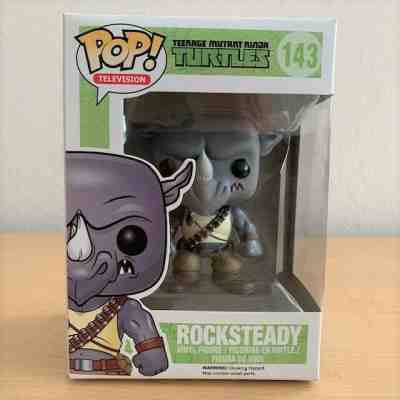 Funko POP! TV Teenage Mutant Ninja Turtles Rocksteady Vinyl Figure #143 Vaulted