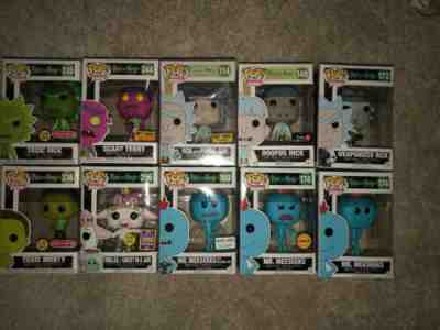 Lot (New Unopened)Of 10 Rick And Morty Pop Funko (Includes 8 Exclusives!!)