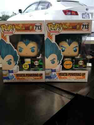 Funko POP! Chalice Exclusive Vegeta (Powering Up) GITD and Metallic CHASE! #713