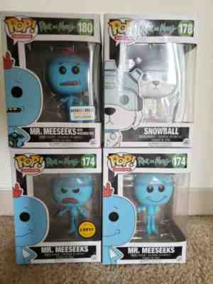 Funko Pop! Mr. Meeseeks Chase Barnes & Noble Exclusive plus Two Lot