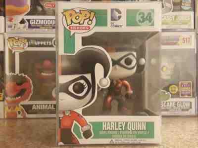 Funko Pop Harley Quinn Metallic 34 Figure DC Comics Toy Rare with pop protector