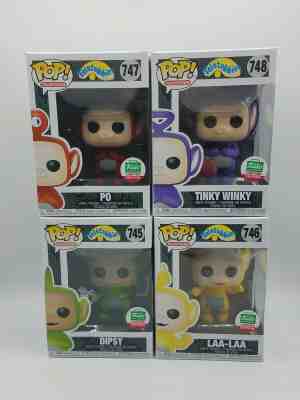 Lot of 4 Funko Pop! Television Teletubbies Tinky Winky, Laa-Laa, Po, Dipsy