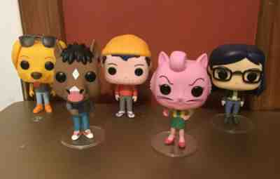 OOB Loose Bojack Horseman Funko Pop Lot Mr. Peanutbutter Diane Todd Carolyn