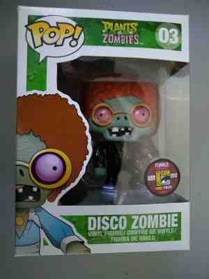 FUNKO POP! Plants vs. Zombies Disco Zombie #03 NIB SDCC 2012 LE 480 Metallic