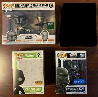 Funko Pop Lot: Mandalorian, IG-11, Death Trooper, Fallout Vault Boy, Star Wars 