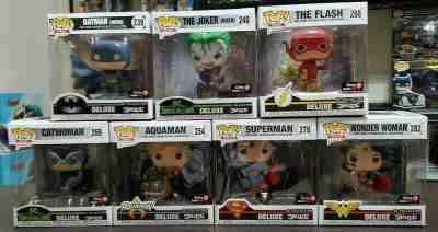 Funko Pop! Jim Lee GameStop Excl Batman Joker Flash Aquaman Catwoman Set Of 7