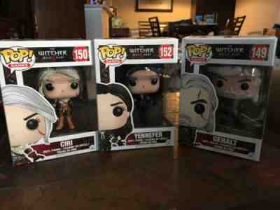 Geralt Ciri Yennefer Funko Pop Figures New In Box Never Opened