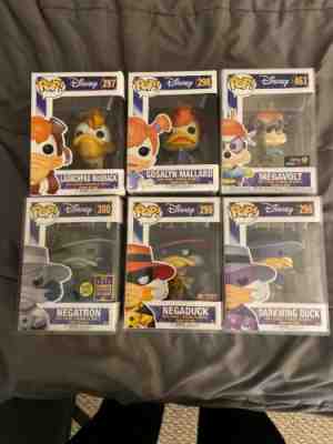 Funko Pop! Disney Darkwing Launchpad Gosalyn Negaduck Negatron Megavolt Set of 6