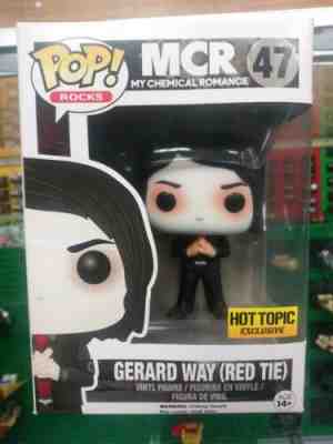 FUNKO POP MCR GERARD WAY RED TIE 47 HOT TOPIC NEW RARE