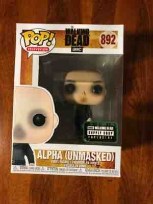 The Walking Dead AMC Supply Drop EXCLUSIVE Funko Pop Alpha Unmasked 892 NIB New