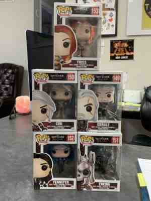 THE WITCHER Set of 5 Funko Pops - Yennefer, Ciri, Geralt, Triss, Eredin Original