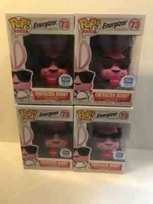 4 Funko POP Ad Icons: Energizer Bunny Flocked #73 Funko Shop Exclusive DBL BOXED