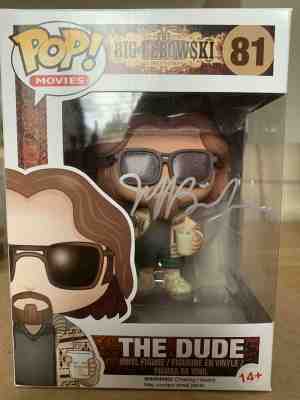 JEFF BRIDGES Signed Funko Pop! Movies The Dude (The Big Lebowski) #81