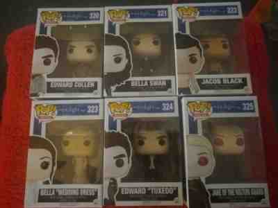 Funko Pop Twilight Saga Complete Set Edward Bella Jacob Jane Lot of 6