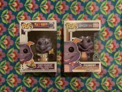 Funko POP! Figment Set Figment 293 & Chef Figment 604 Disney Park Exclusive Lot