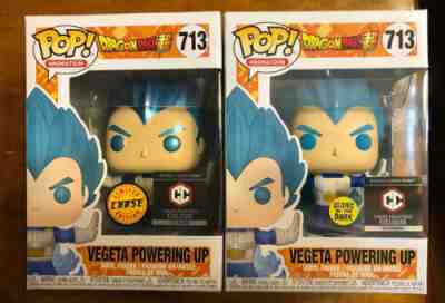 Funko POP VEGETA Chase Metallic & GITD DBZ #713 Chalice Collectibles / Soft PRO