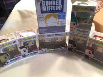 Funko Pop The Office Lot 8 Different Characters And T-shirt.