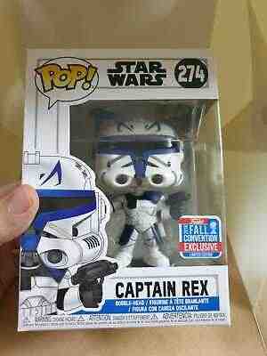 Funko Pop Star Wars Captain Rex The Clone Wars Fall Convention w/ Pop Protector	