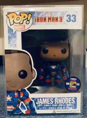 Funko Pop! Marvel Iron Man 3 James Rhodes #33 2013 SDCC Exclusive with protector