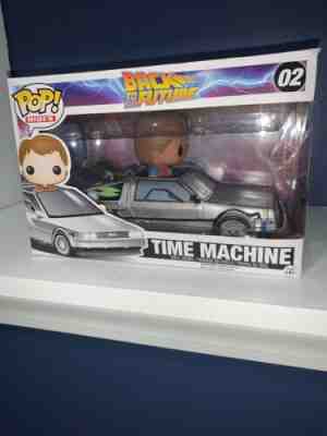 Funko Pop Rides Back to the Future DeLorean Time Machine #02 Vaulted Marty McFly