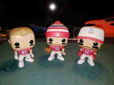 Funko Pop Patriots 3 Pack Edelman Brady Gronkowski GRAIL