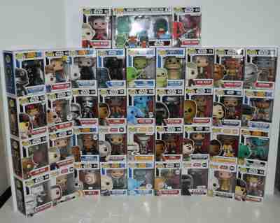 Funko Pop Star Wars Lot 39 Figures Leia, Kylo Ren, Han Solo, Yoda, Max Rebo, Poe