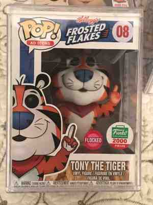 Funko Pop Flocked Tony the Tiger Frosted Flakes Ad Icon /2000 #08 GEM MINT 