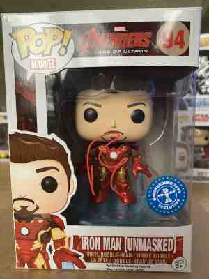 ROBERT DOWNEY JR Signed Funko Pop! Marvel Iron Man Mark 43 (Age of Ultron) #94