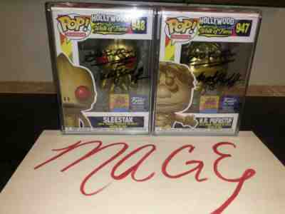 Sid & Marty Krofft (Gold PufnStuf/Gold Sleestak)Funko Hollywood LE 1000 SIGNED