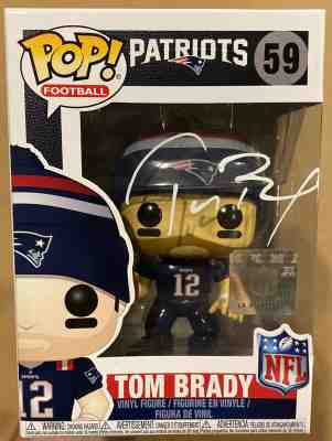 Tom Brady NFL Patriots Funko Pop Autographed Signed COA