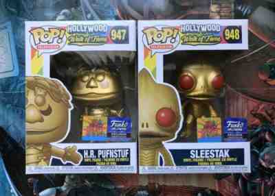 Funko HR Pufnstuf GOLD LE 1000 & Sleestak GOLD LE 1000 Hollywood Walk Of Fame