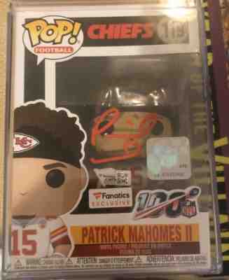 Patrick Mahomes Hand Signed Autographed Funko POP Sports NFL -    Singapore