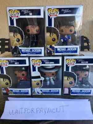 Set of 5 Original Figures Funko Pop Michael Jackson Rock Rare Brand New